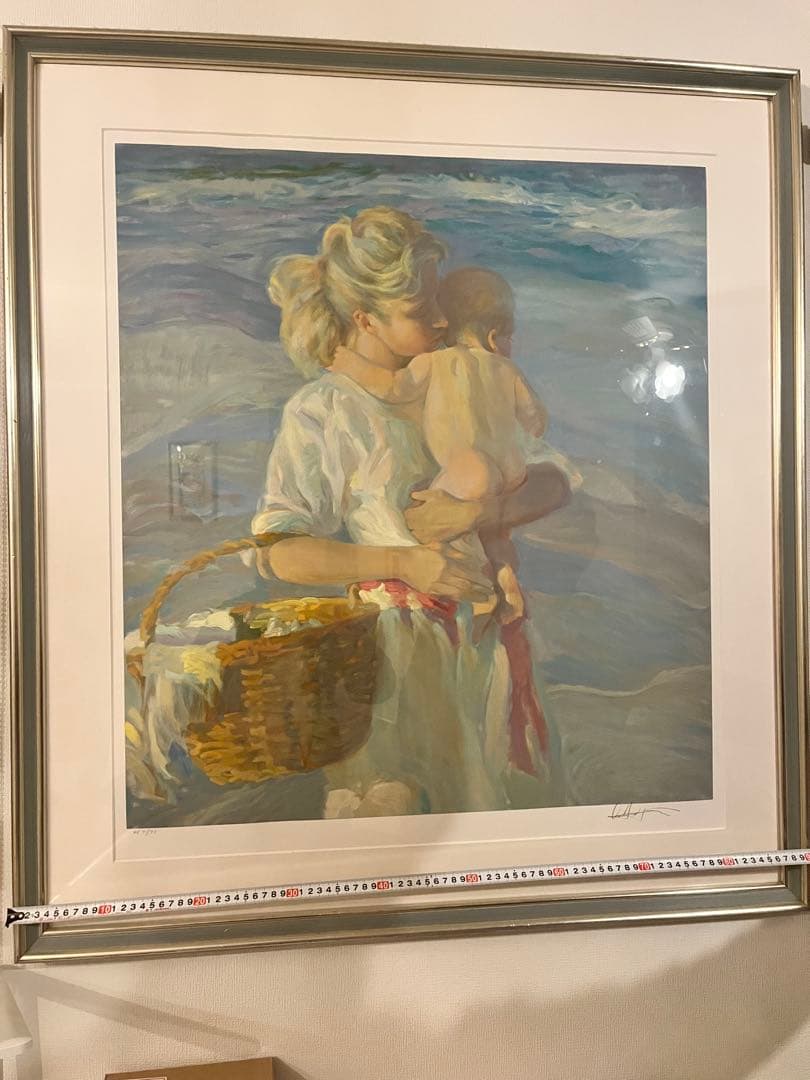 母と子 AP 71/75 印象派風 絵画