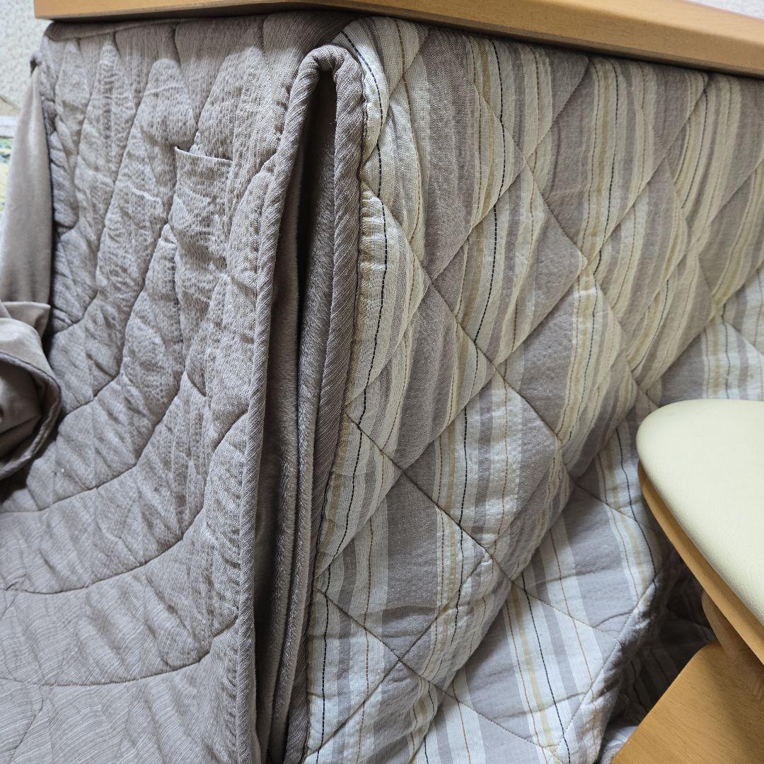 木製こたつダイニングテーブルと回転椅子セット