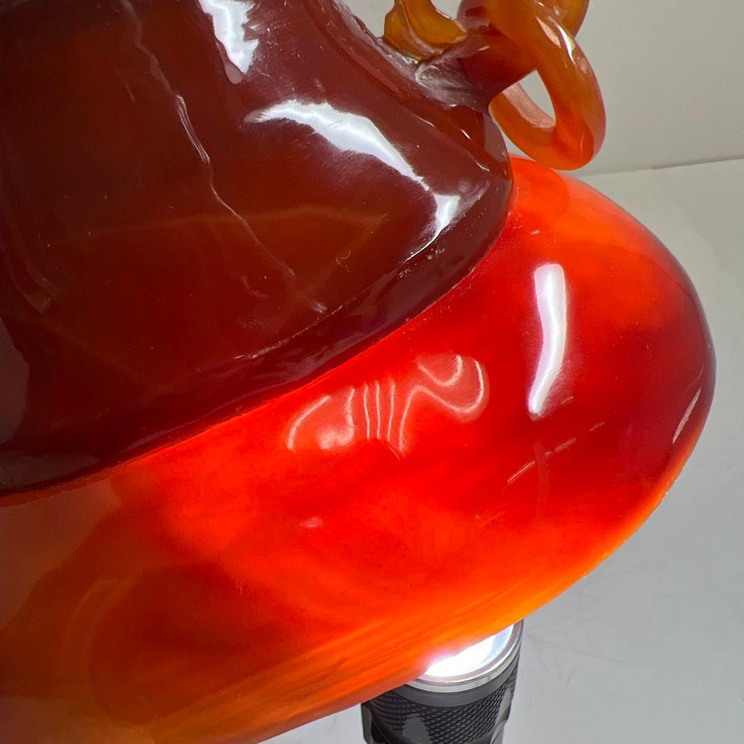 中国美術　本黄瑪瑙　香炉　1796g トヒサ　東な8-0121☆2F