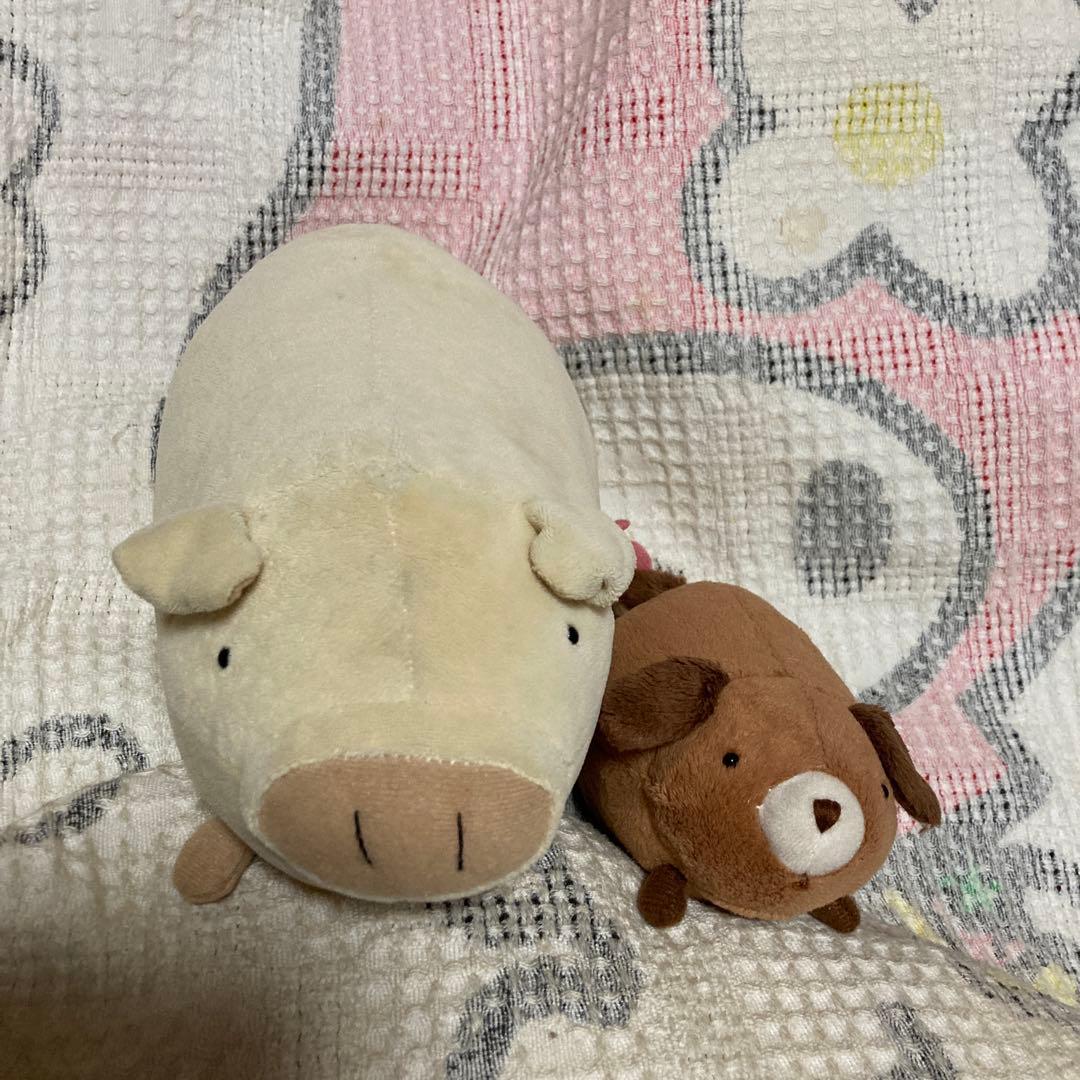 モンスイユ　ブタ＆イヌ　ぬいぐるみ　中古品　バラ売り不可