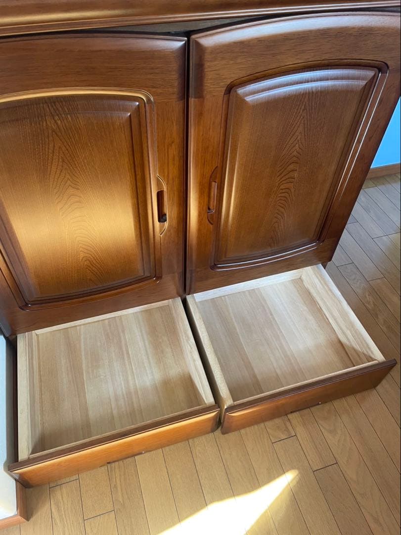 木製収納タンス 引き出し付き ブラウン　婚礼ダンス