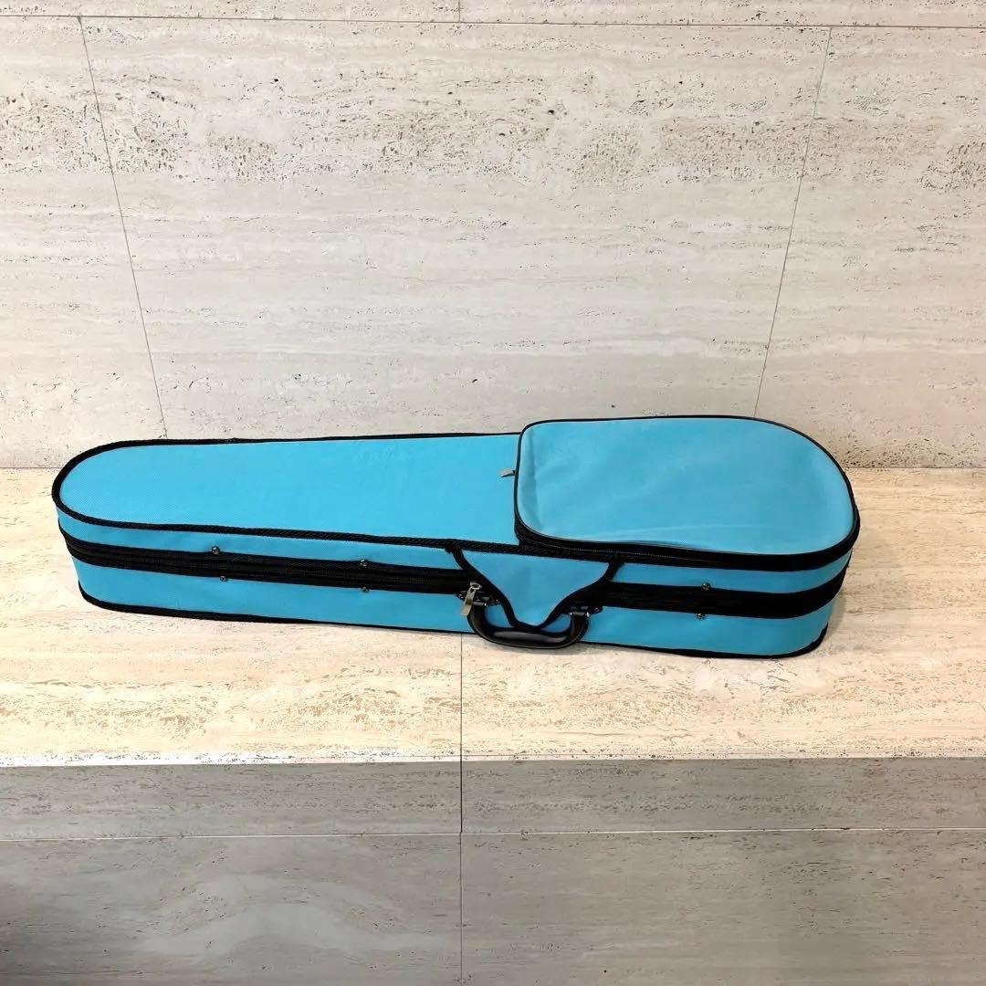 新品未使用☆4/4サイズ☆アクアブルーが爽やかなバイオリンケース
