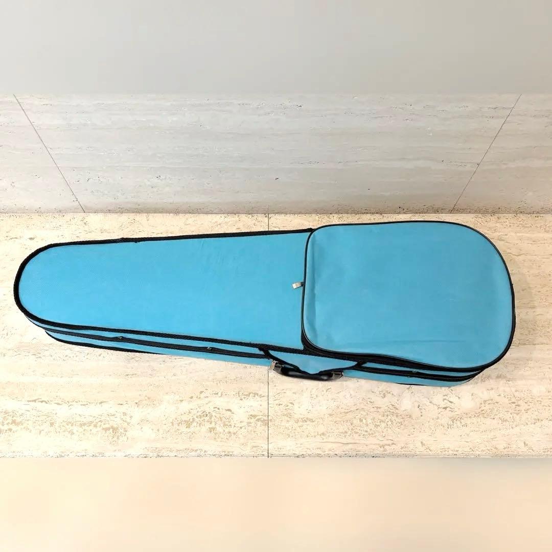 新品未使用☆4/4サイズ☆アクアブルーが爽やかなバイオリンケース