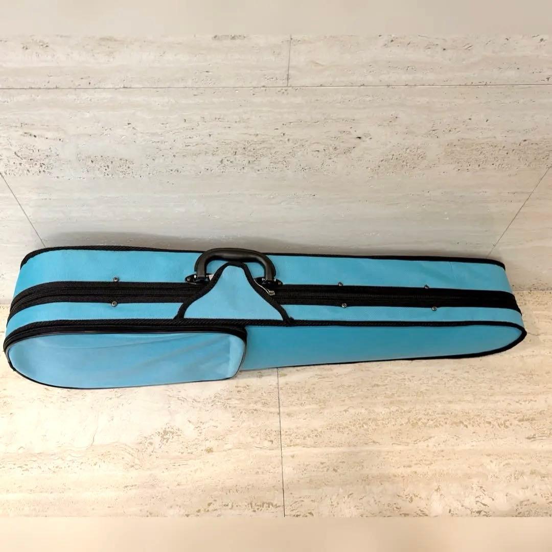 新品未使用☆4/4サイズ☆アクアブルーが爽やかなバイオリンケース