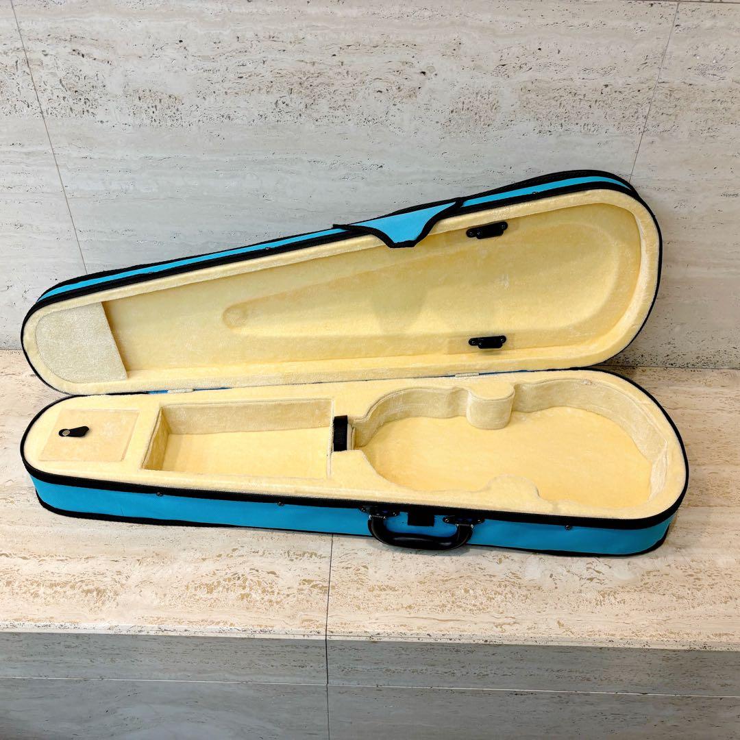 新品未使用☆4/4サイズ☆アクアブルーが爽やかなバイオリンケース