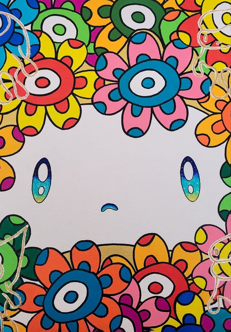 ★鈴木哲也★S6(410×410mm)アクリル原画1点物★送料無料#127