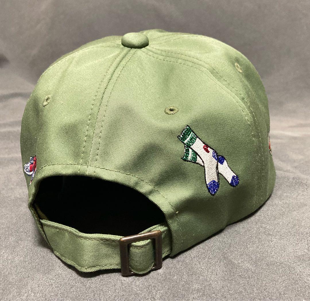 美品 未使用 PAPAS PLUS + パパス プラス刺繍 キャップ カーキ