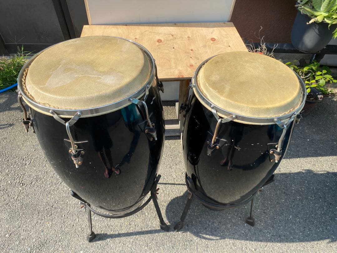 メーカー不明　コンガ　スタンド　ビンテージ　中古品