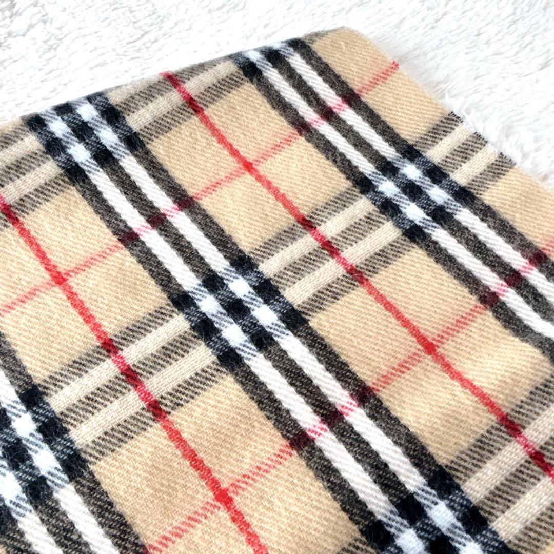 未使用✨バーバリー Burberry マフラー ノバチェック ラムウール100
