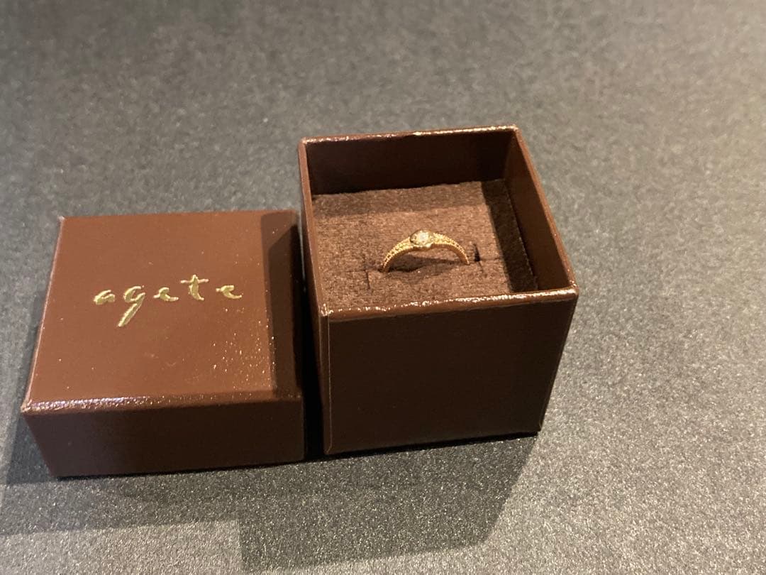 agate k10 ピンキーリング　オパール