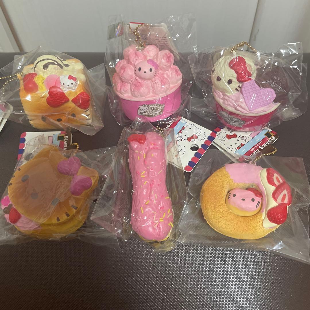 激レア　ハローキティ スイーツ型スクイーズ6個セット