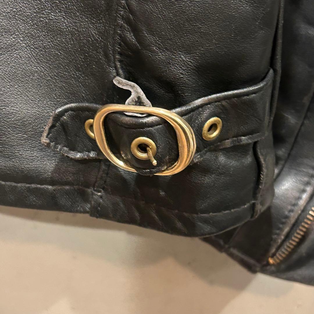 schottショット　643 シングルライダース　襟付き　レザージャケット36