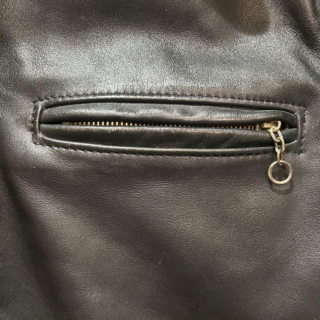 schottショット　643 シングルライダース　襟付き　レザージャケット36