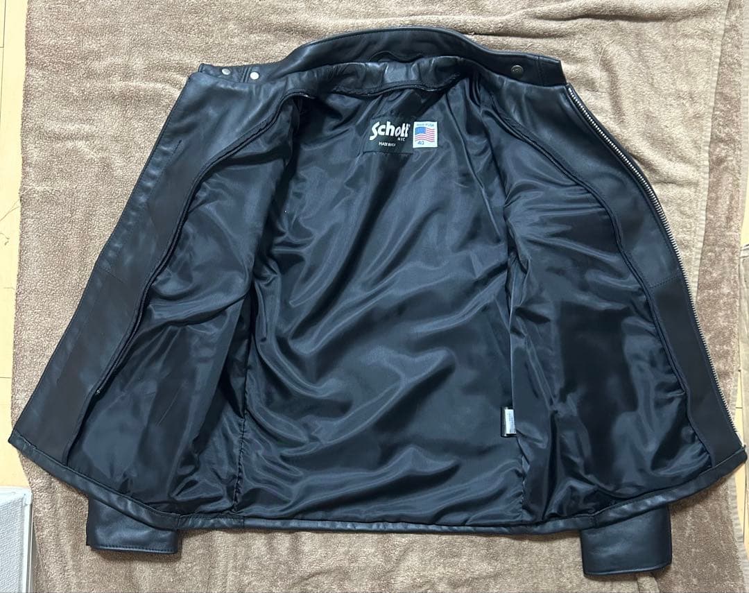 【美品】schott 641 シングルライダース サイズ40 ステアハイド