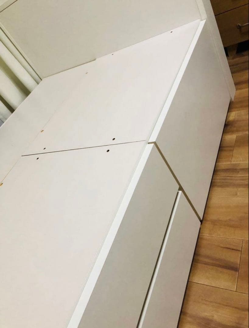 シングルベッド(ホワイト) 大容量収納・コンセント付き