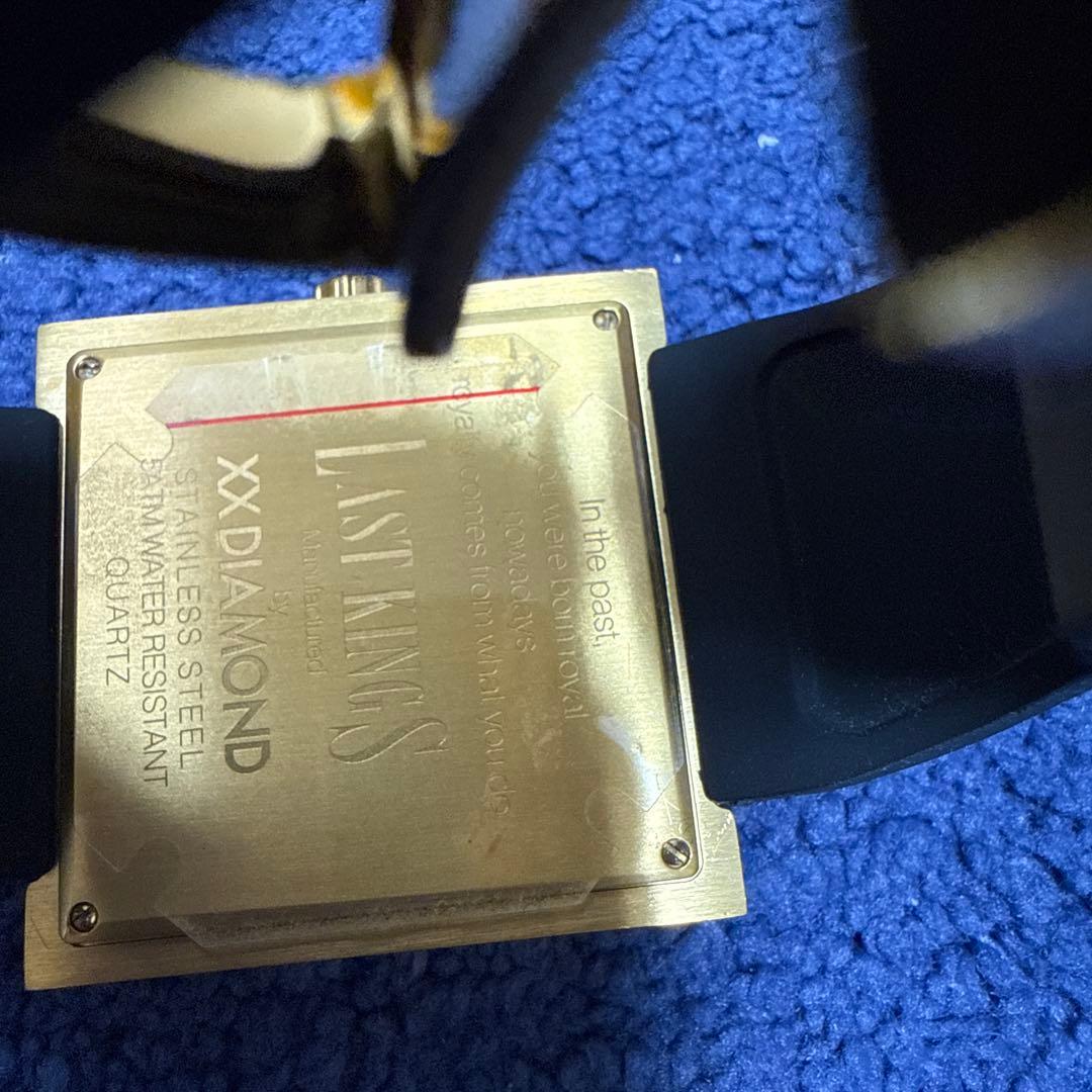 LAST KINGS XXDIAMONDゴールド ブラック 時計　箱、保証書あり