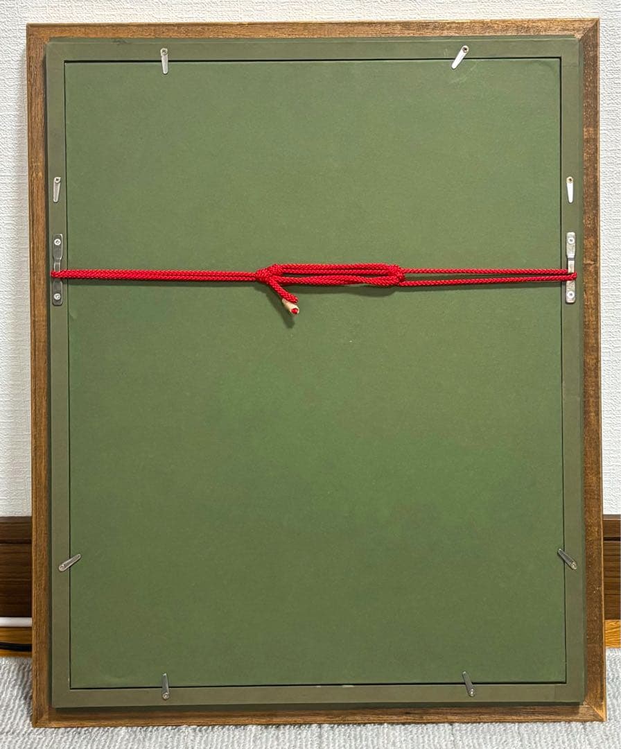 【F6号】手描き　畦地梅太郎【山の家族】 人気　代表作　サイン　落款　額縁