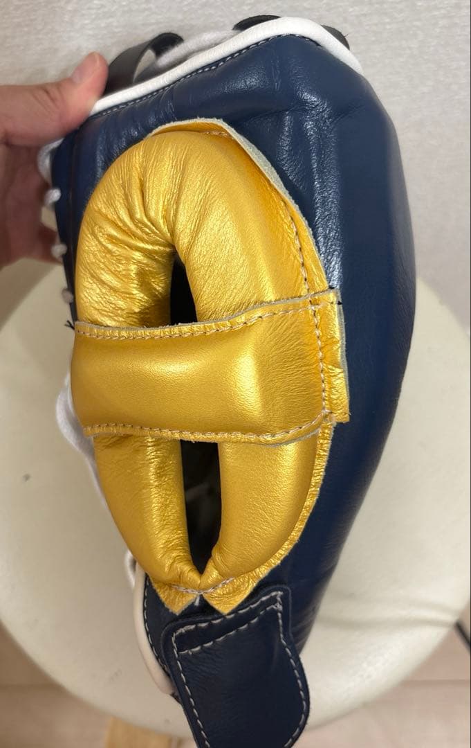 Lサイズ　ウイニング　ヘッドギア　winning ネイビー/ゴールド