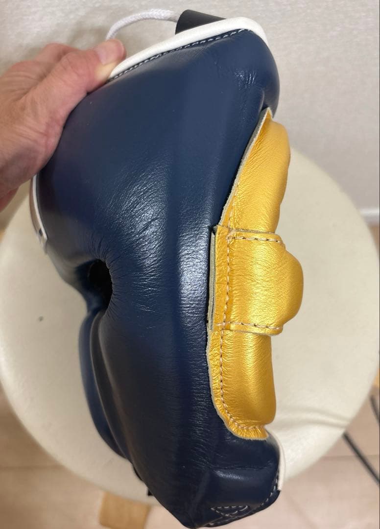 Lサイズ　ウイニング　ヘッドギア　winning ネイビー/ゴールド