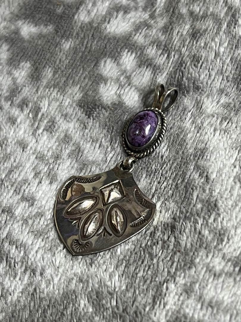 Mk　インディアンジュエリー　ペンダント　トップ　スタンプワーク