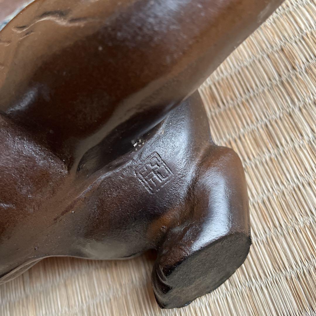 虎　ヒョウ　置き物　古美術