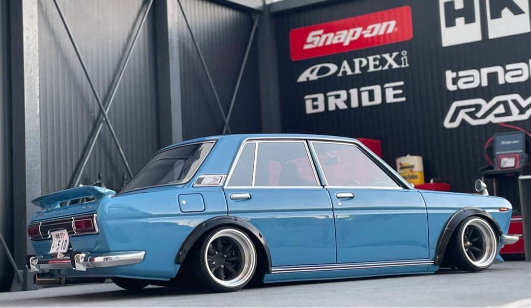 1/18ミニカー IG 510ブル　ワタナベ深リムオーバーフェンダーカスタム