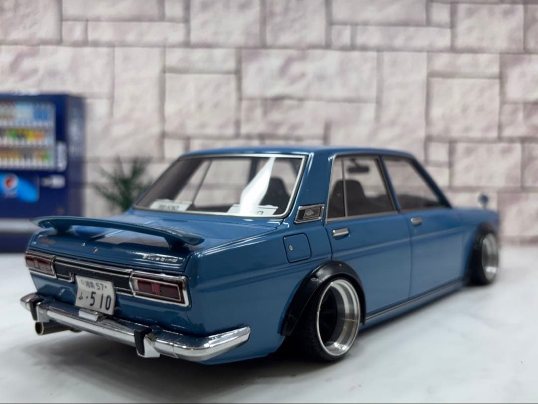 1/18ミニカー IG 510ブル　ワタナベ深リムオーバーフェンダーカスタム