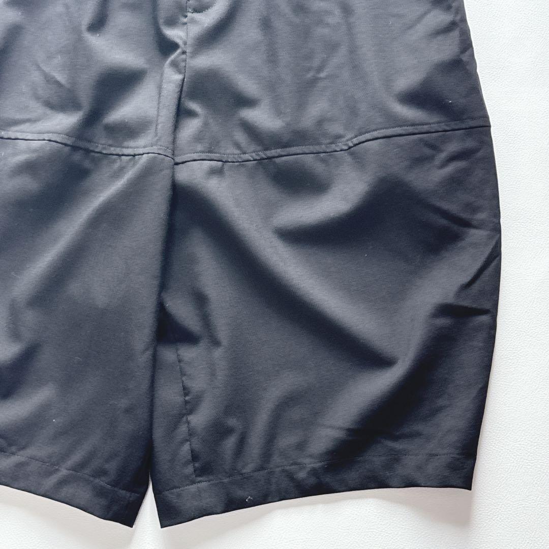 BLACKコムデギャルソン 吊りズボン　サロペット　ベロア　紫黒　サムエルパンツ