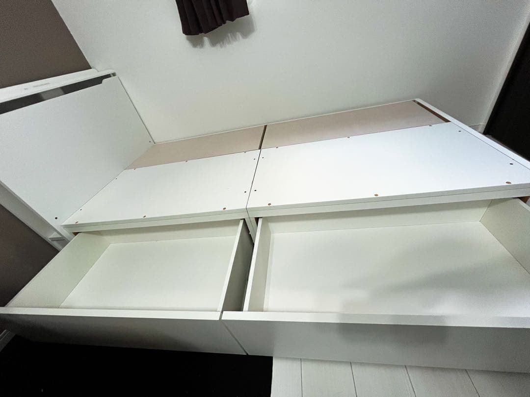 ニトリ コンソン シングルベッド ホワイト 照明付き コンセント付き 収納付き