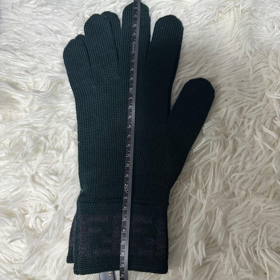 新品未使用タグ付 FENDI フェンディ カシミヤ混 手袋 ズッカ柄