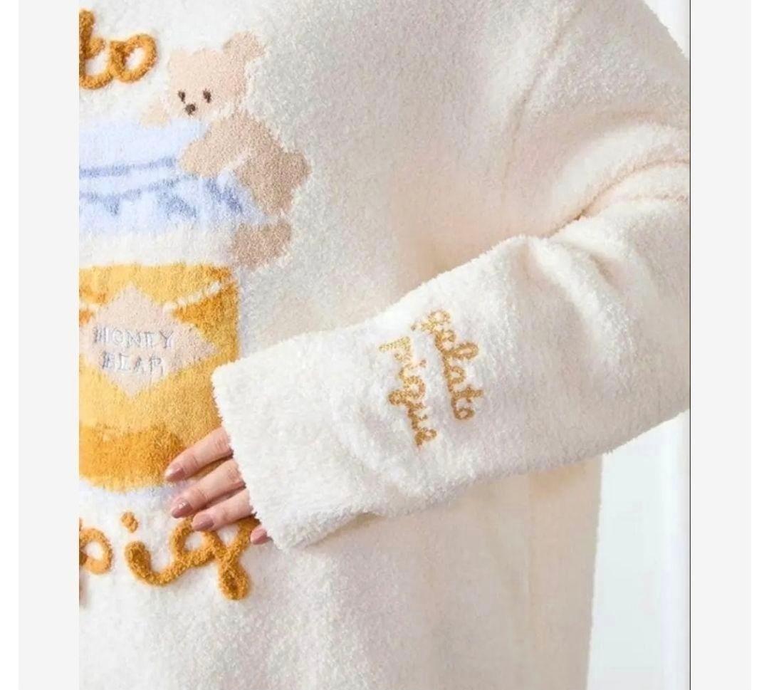 ジェラートピケ はちみつベア柄プルオーバー