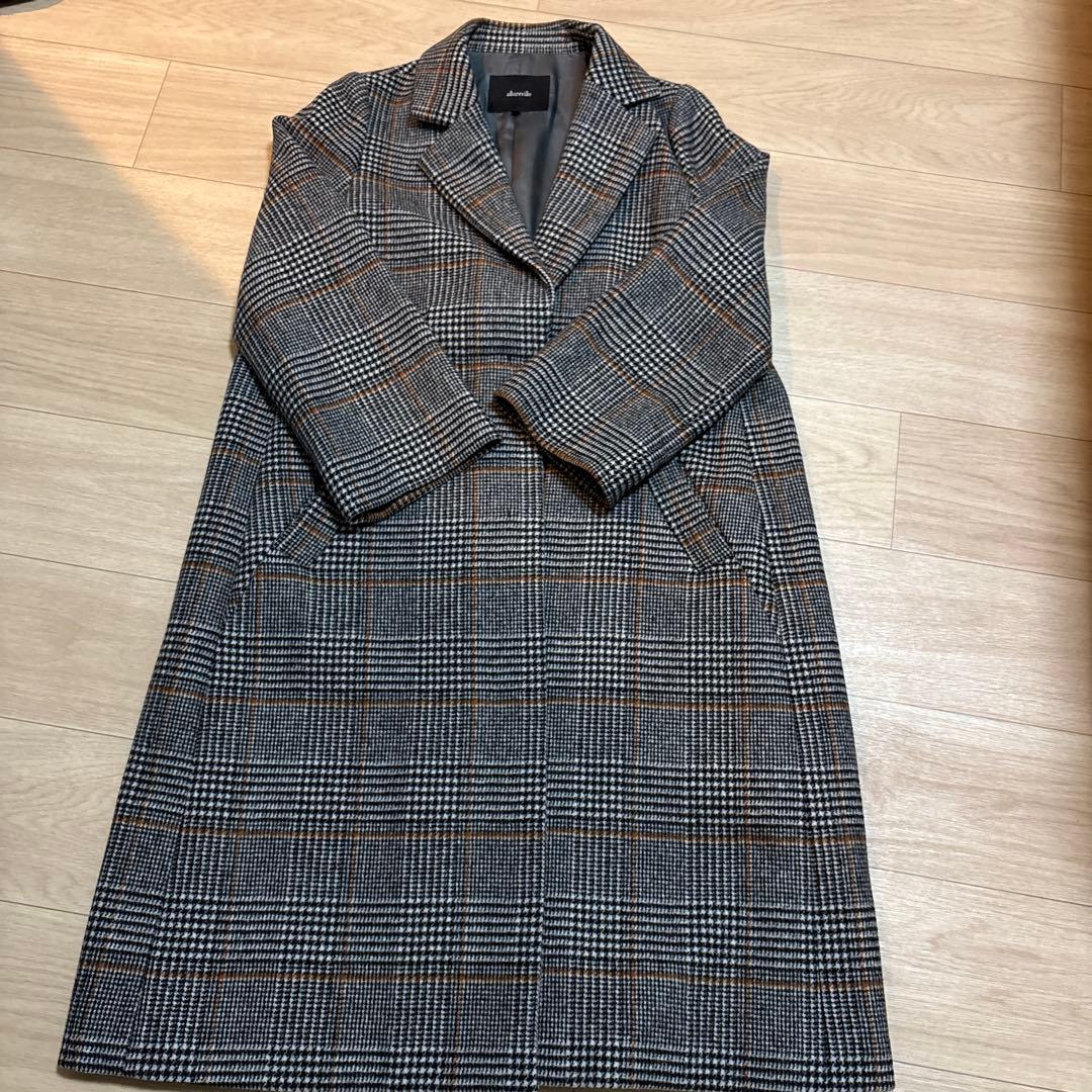 allureville タータンチェックコート　美品⭐️