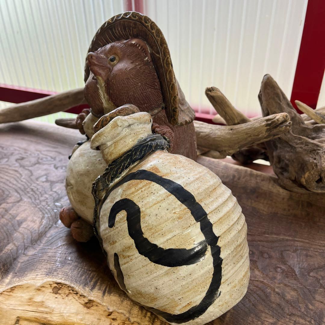 信楽焼／たぬき／骨董／希少／アンティーク／ヴィンテージ／31cm／難あり