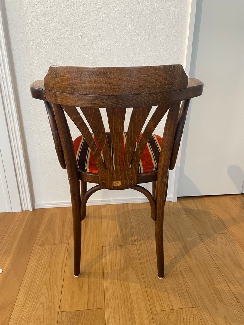 木製ヴィンテージチェア　ストライプ