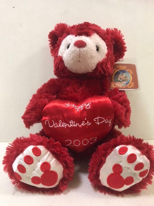 希少★海外2003バレンタイン限定☆赤ダッフィーディズニーベア