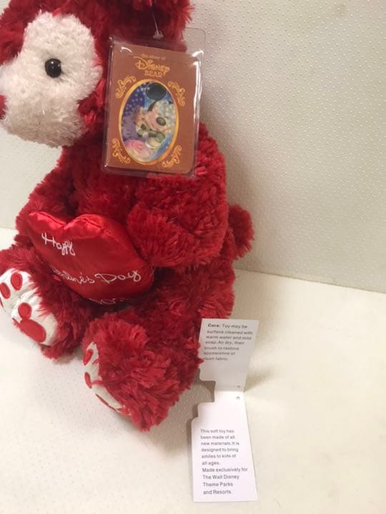 希少★海外2003バレンタイン限定☆赤ダッフィーディズニーベア