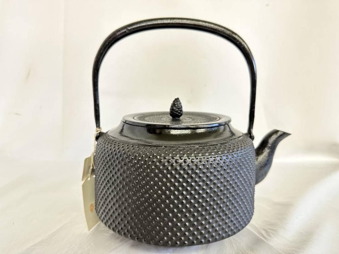 南部鉄瓶 煎茶道具 斎峰 南部丈秀堂 万代屋型 アラレ 齋峰 南部鉄器 未使用