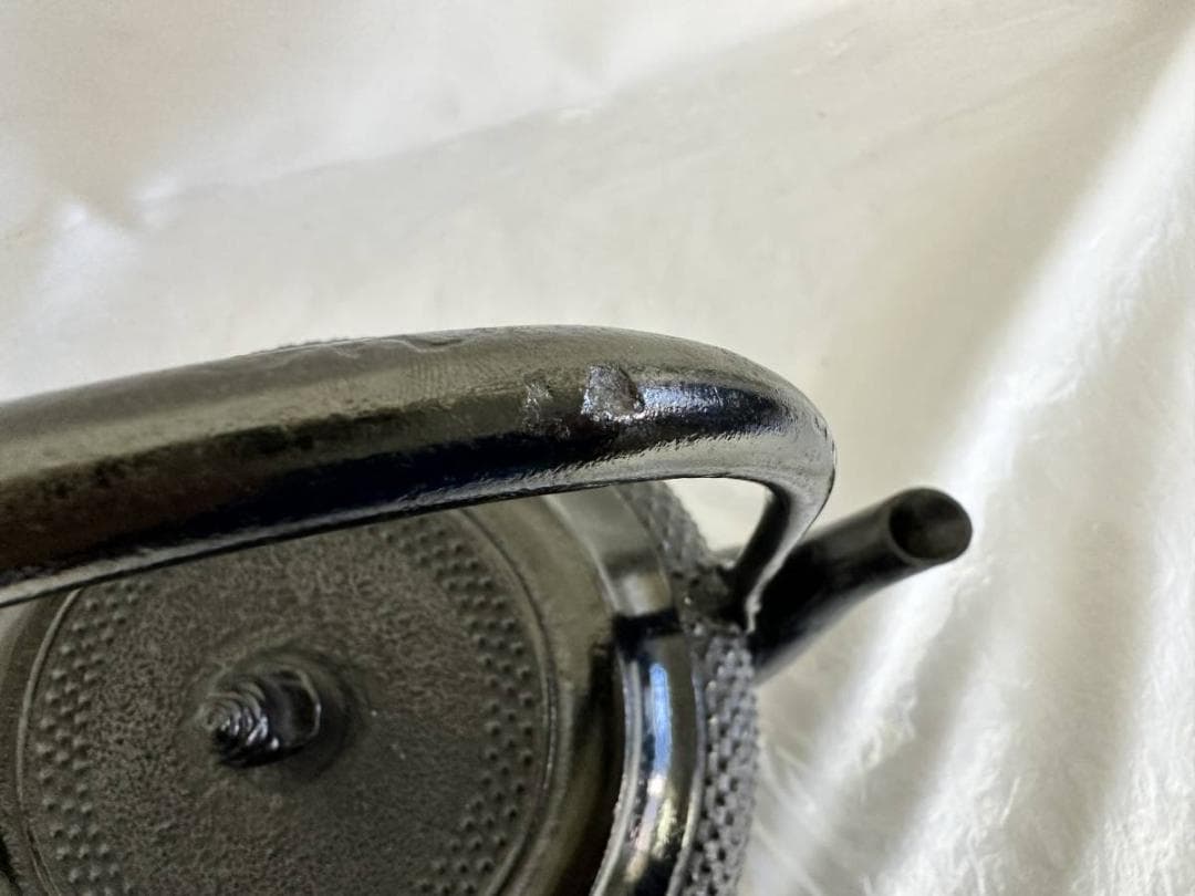 南部鉄瓶 煎茶道具 斎峰 南部丈秀堂 万代屋型 アラレ 齋峰 南部鉄器 未使用