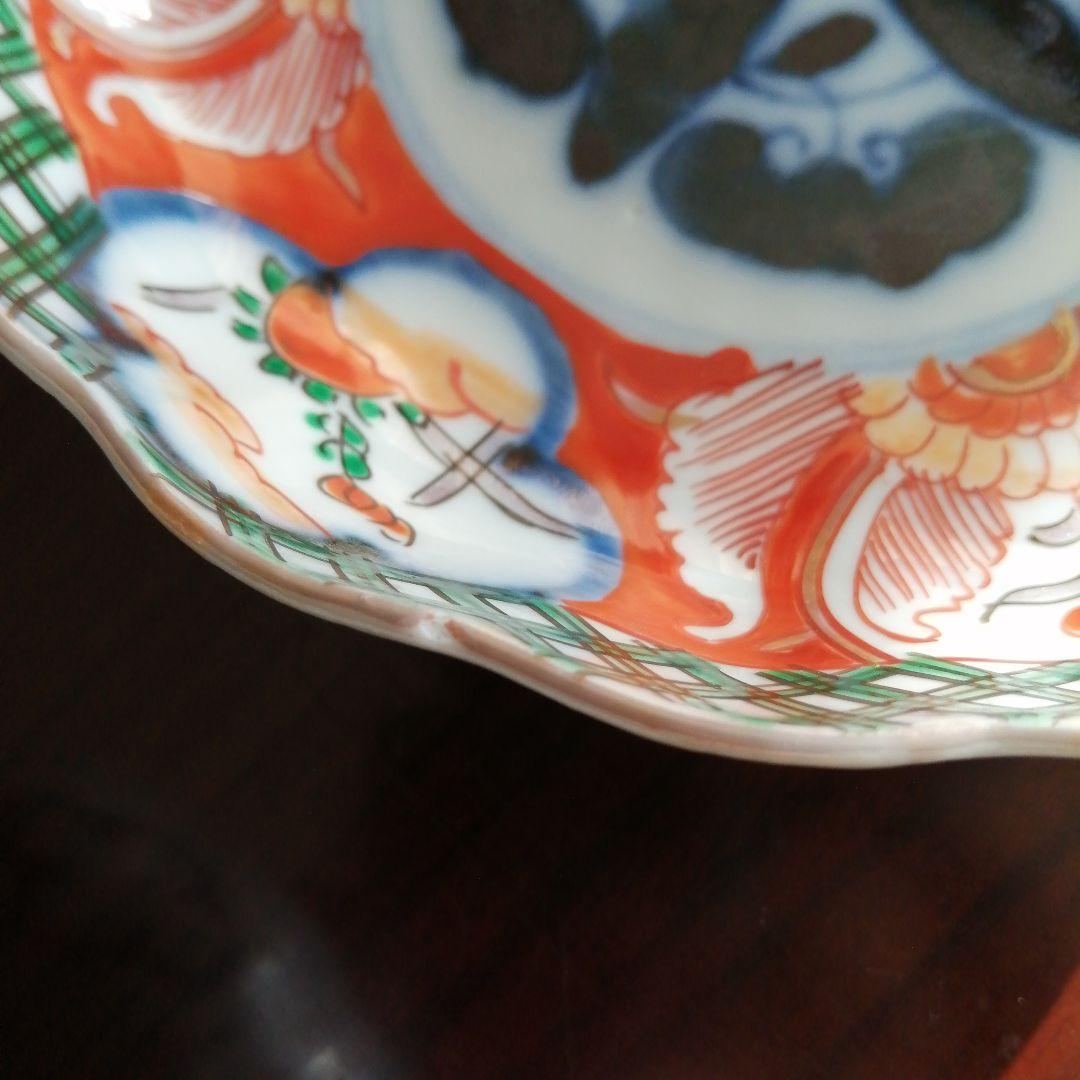 伊万里　錦膾皿　6客　15.1cm　明治～大正期