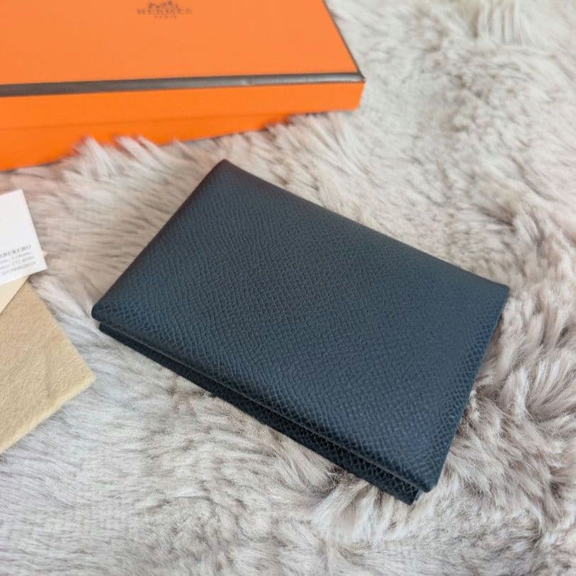 美品 エルメス カルヴィ デュオ エプソン ネイビー2024年製