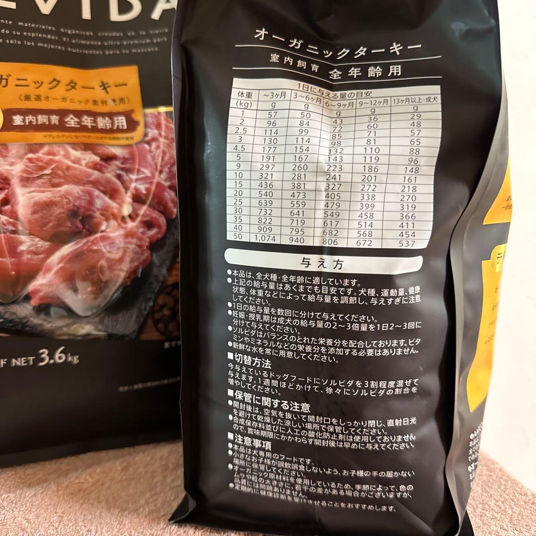 SOLVIDA オーガニックターキー 3.6kg 2袋セット　7.2kg 分