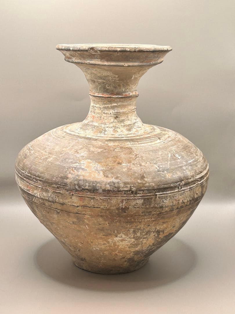 美術品　唐加彩陶瓶　骨董品　陶芸　花瓶　土器　長頸壺　李朝　花瓶　徳利　出土