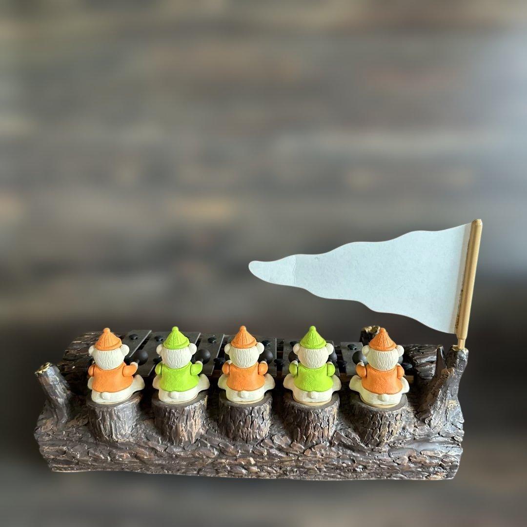 こぐまの音楽隊 鉄琴演奏　置き時計　からくり時計　おもちゃ