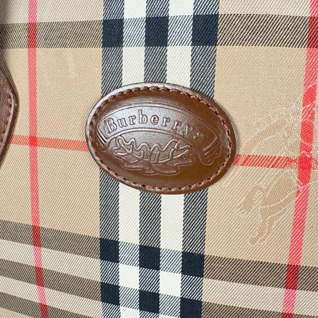 良品　希少　月桂樹　バーバリー　ハンドバッグ　ノバチェック