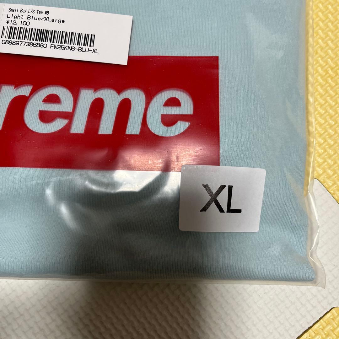 Supreme Small Box L/S Tee ライトブルー XL