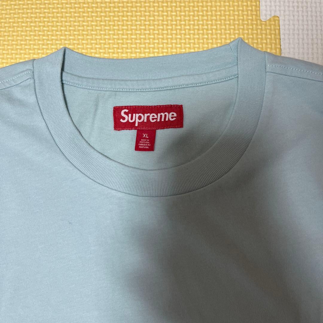 Supreme Small Box L/S Tee ライトブルー XL
