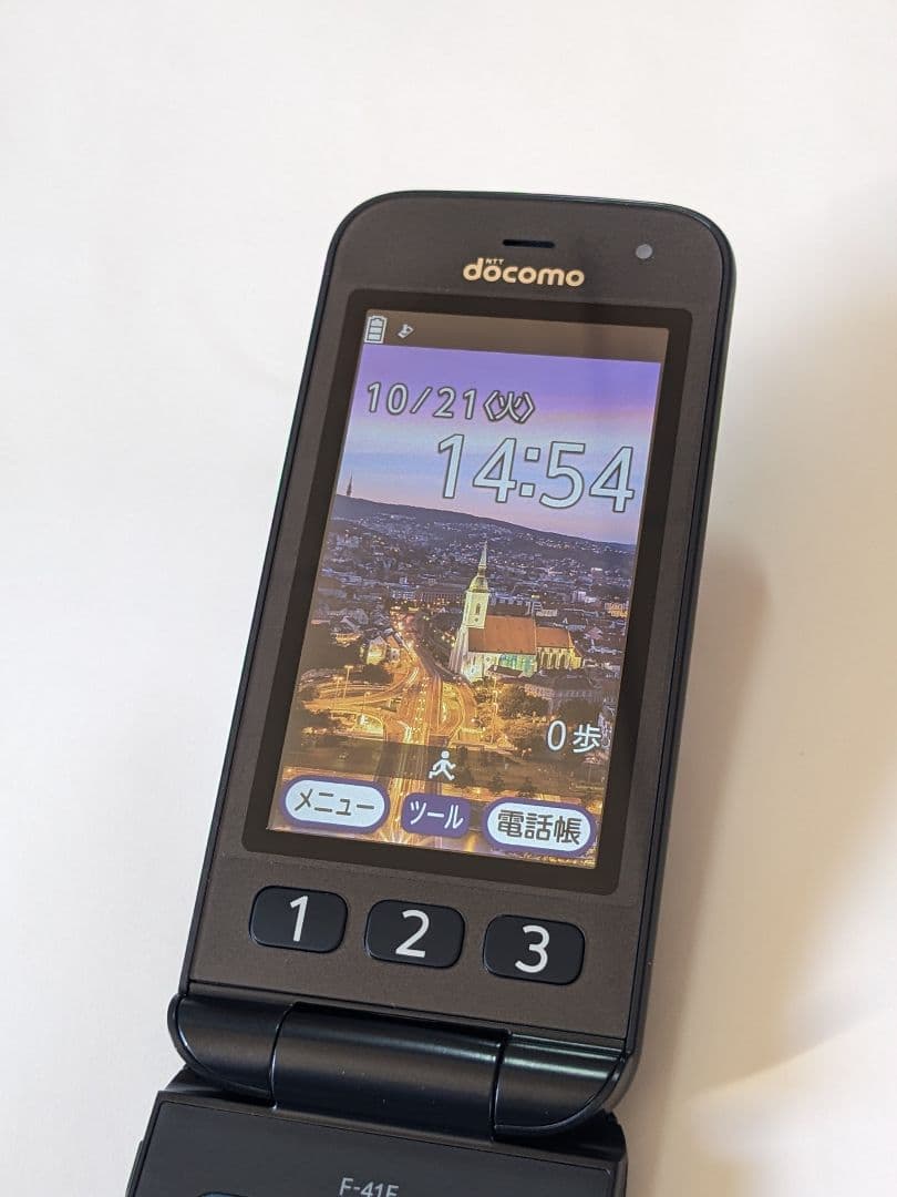 docomo らくらくホン F-41F セット ネイビー