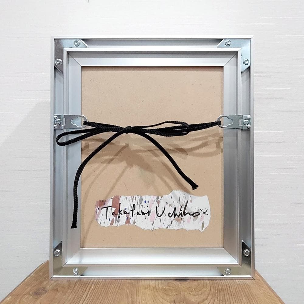 内野隆文　抽象画　F0号　絵画　キャンバス　アクリル　現代美術　額縁