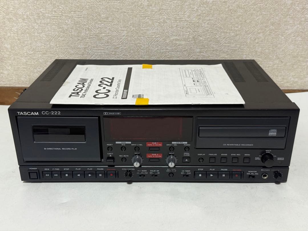 訳あり品 tascam cc-222 カセット、cd再生OK、録音が高音でない。