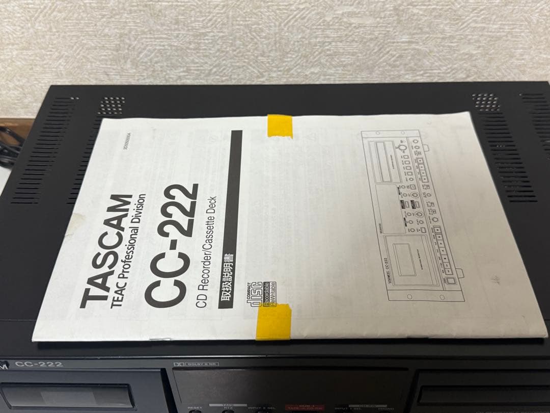 訳あり品 tascam cc-222 カセット、cd再生OK、録音が高音でない。
